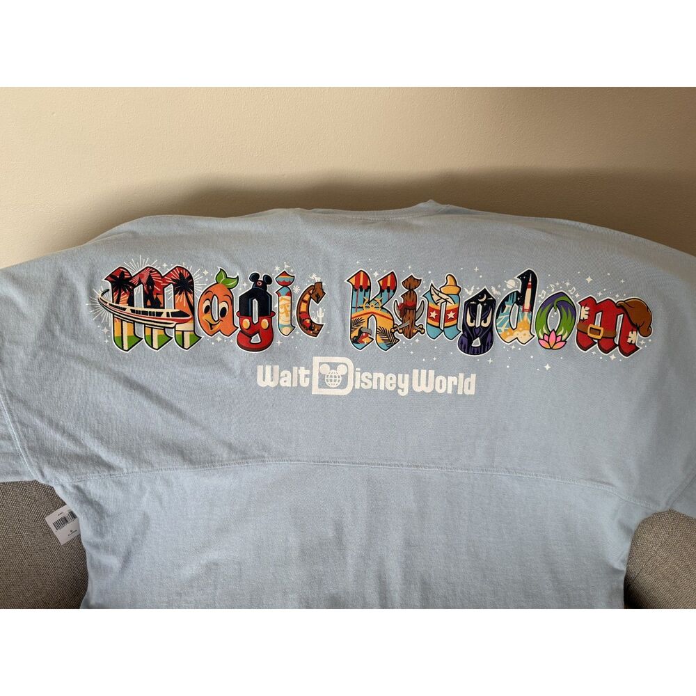 NWT Disney Parks WDW Magic Kingdom Spirit Jersey Character Letter Size XL
